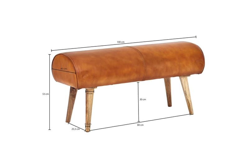 Ednesha sæde bænk - Brun - Møbler - Stole & lænestole - Bænke - Entrébænk