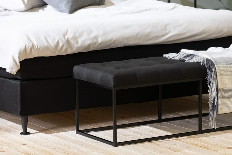 Ella sædetæppe 120 cm Ternet - Sort - Møbler - Stole & lænestole - Bænke - Entrébænk