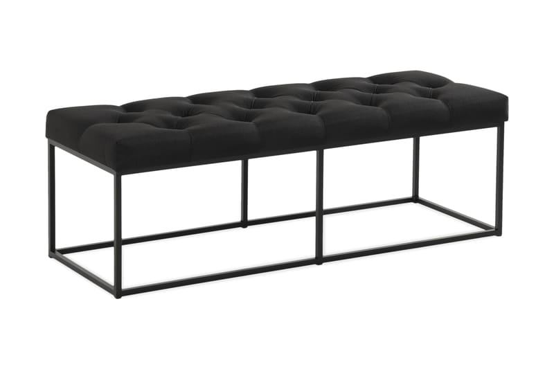 Ella sidebænk 120 cm dyb-syet, Sort