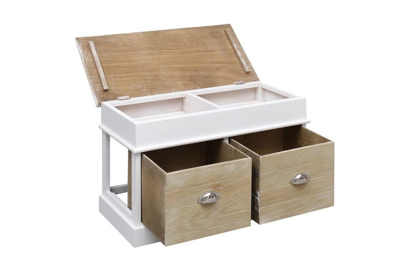 entrébænk 70 x 35 x 45 cm kejsertræ - Møbler - Stole & lænestole - Bænke - Entrébænk - Entrébænk med opbevaring