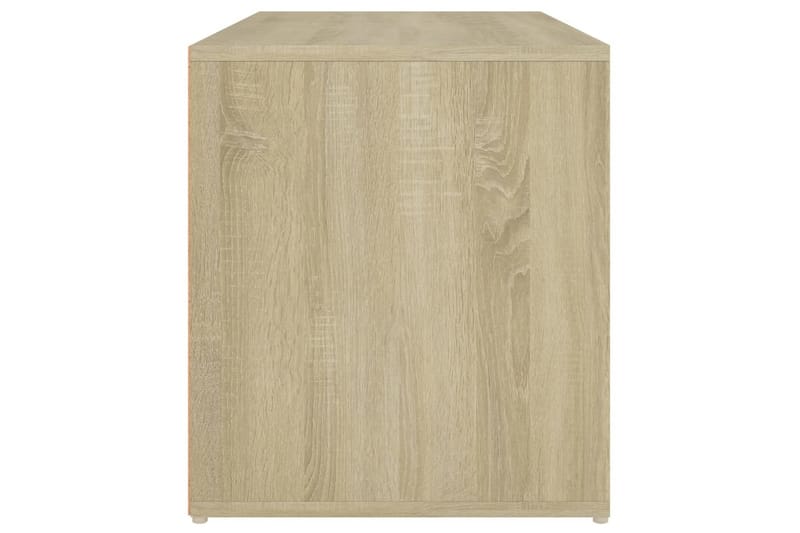 entrébænk 80x40x45 cm spånplade sonoma-eg - Brun - Entrébænk med opbevaring - Bænk med opbevaring - Opbevaringsbænk - Entrébænk - Bænke