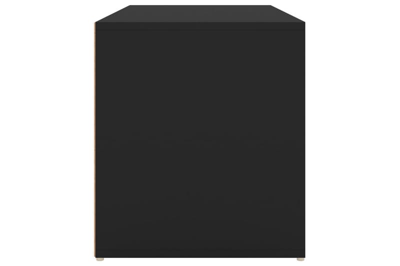 entrébænk 80x40x45 cm spånplade sort - Sort - Entrébænk med opbevaring - Bænk med opbevaring - Opbevaringsbænk - Entrébænk - Bænke