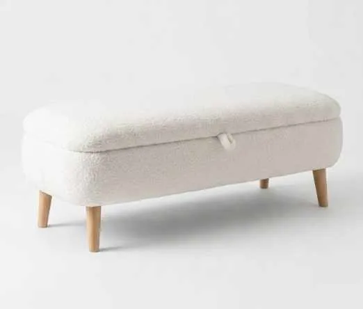 Bænk Atelier Del Sofa Rena (90 x 45 x 30 cm) Hvid, Hvid