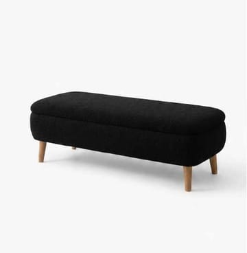 Bænk Atelier Del Sofa Rena (90 x 45 x 30 cm) Sort - Sort - Møbler - Stole & lænestole - Bænke - Entrébænk - Entrébænk med opbevaring