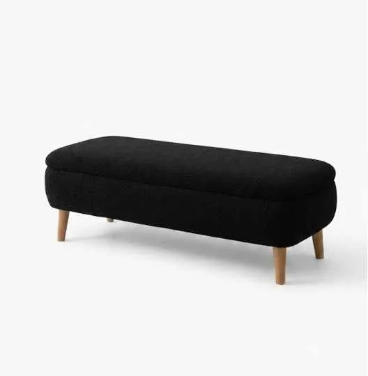 Bænk Atelier Del Sofa Rena (90 x 45 x 30 cm) Sort, Sort