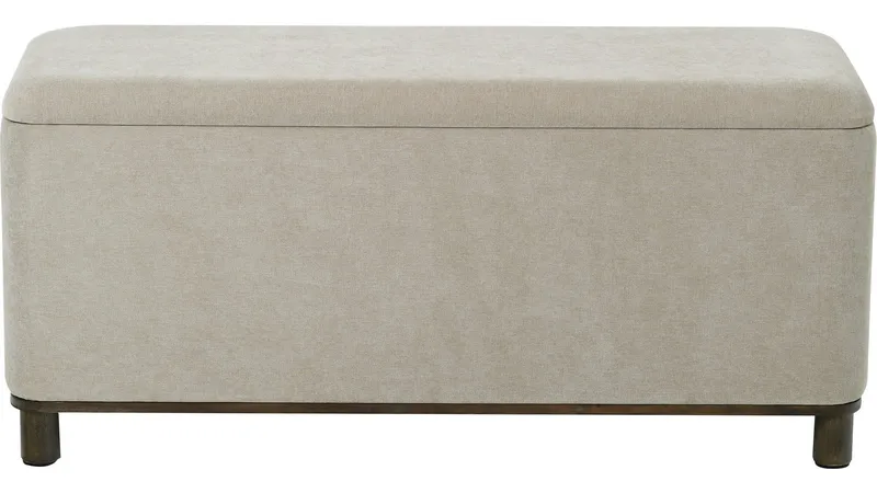Bænk Fjalar med Opbevaring 110 cm, Beige