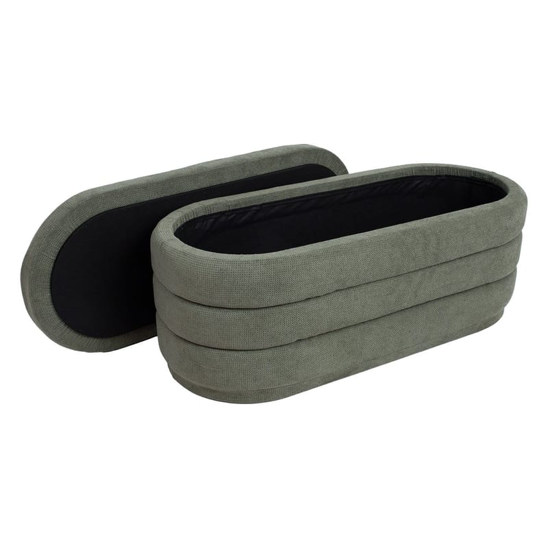 Bænk HOME4YOU Hiro 104x44xh44 cm med opbevaring Grøn - grøn - Møbler - Stole & lænestole - Bænke - Entrébænk