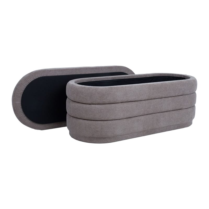 Bænk HOME4YOU Hiro 104x44xh44 cm med opbevaring Lysebrun - lysebrun - Møbler - Stole & lænestole - Bænke - Entrébænk