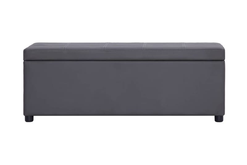 Bænk Med Opbevaringsrum 116 Cm Kunstlæder Grå - Grå - Møbler - Stole & lænestole - Bænke - Entrébænk - Entrébænk med opbevaring