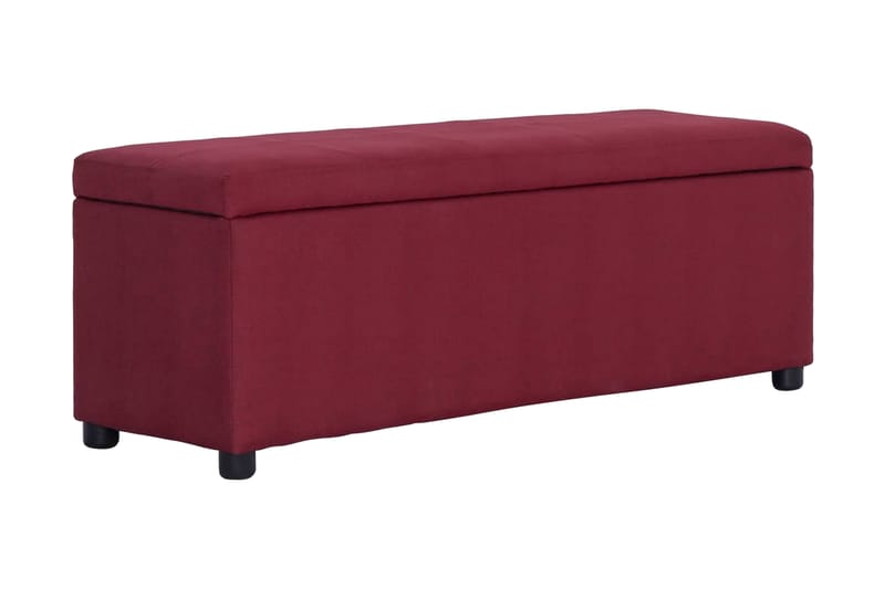Bænk Med Opbevaringsrum 116 Cm Polyester Rødvinsfarvet - Rød - Møbler - Stole & lænestole - Bænke - Entrébænk - Entrébænk med opbevaring