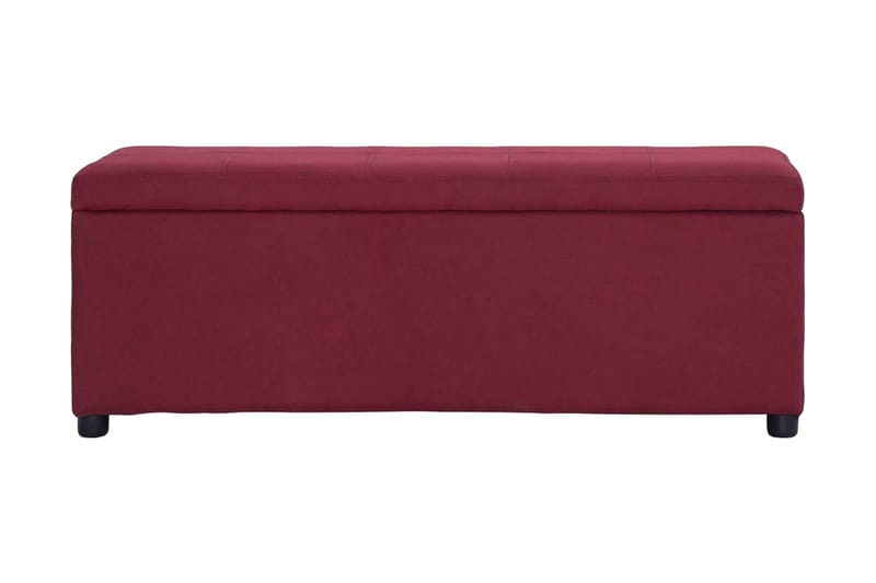 Bænk Med Opbevaringsrum 116 Cm Polyester Rødvinsfarvet - Rød - Møbler - Stole & lænestole - Bænke - Entrébænk - Entrébænk med opbevaring