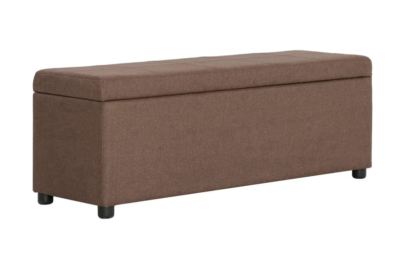 Bænk Med Opbevaringsrum 116 Cm Polyester Brun - Brun - Møbler - Stole & lænestole - Bænke - Entrébænk - Entrébænk med opbevaring