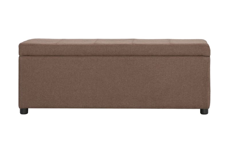 Bænk Med Opbevaringsrum 116 Cm Polyester Brun - Brun - Møbler - Stole & lænestole - Bænke - Entrébænk - Entrébænk med opbevaring