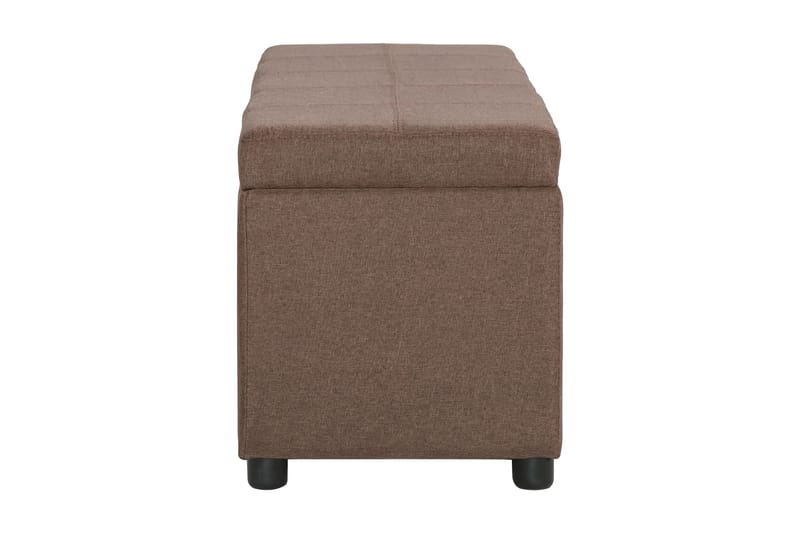 Bænk Med Opbevaringsrum 116 Cm Polyester Brun - Brun - Møbler - Stole & lænestole - Bænke - Entrébænk - Entrébænk med opbevaring