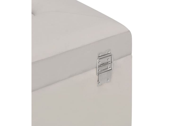 bænk med opbevaringsrum 80 cm fløjl grå - Grå - Møbler - Stole & lænestole - Bænke - Entrébænk - Entrébænk med opbevaring