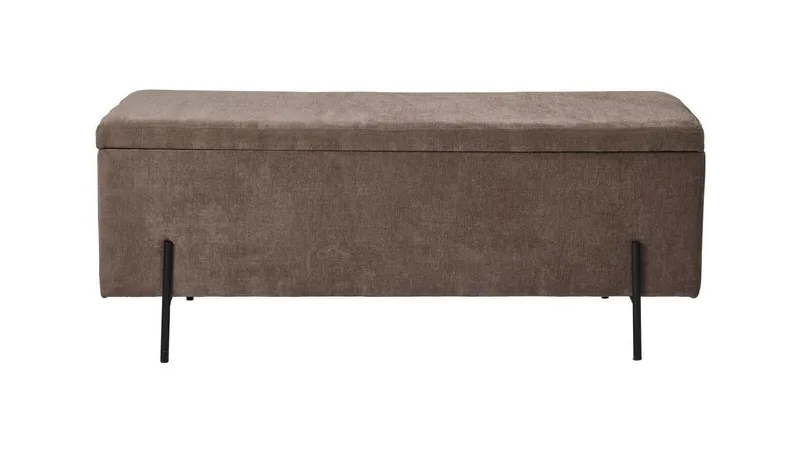 Brewster bænk m. opbevaring 120 cm - Brun - Møbler - Stole & lænestole - Bænke - Entrébænk - Entrébænk med opbevaring