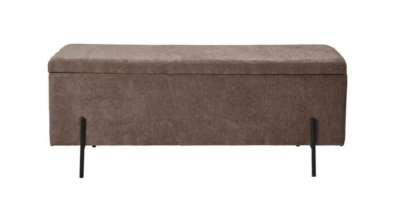 Brewster bænk m. opbevaring 120 cm - Brun - Møbler - Stole & lænestole - Bænke - Entrébænk - Entrébænk med opbevaring
