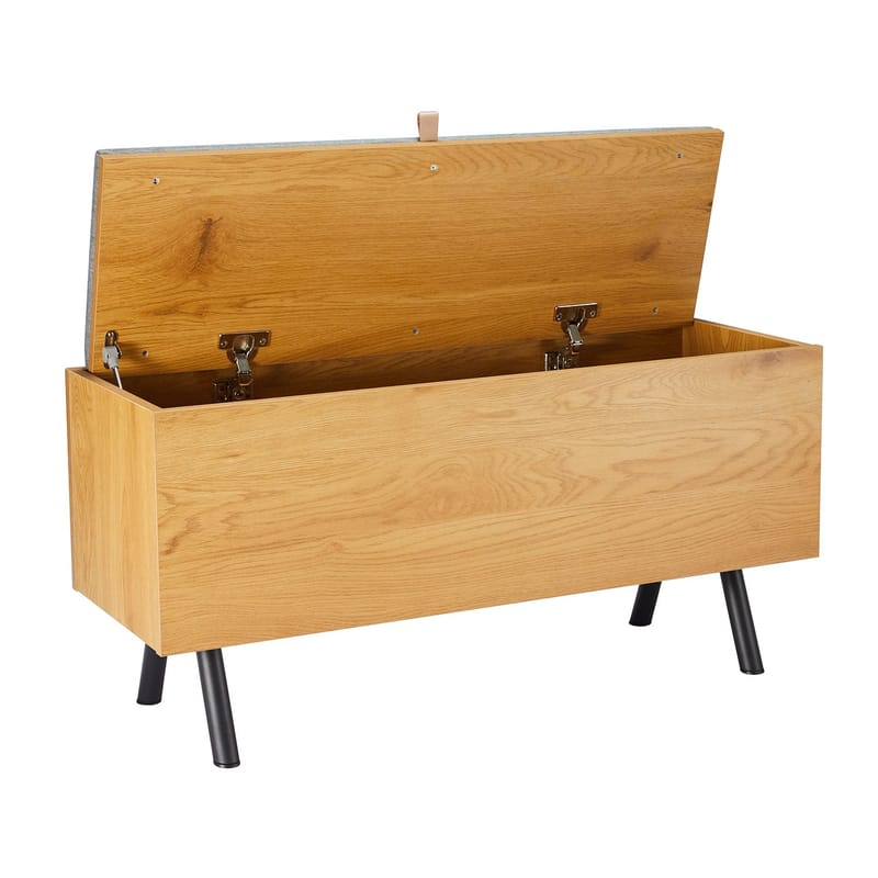 Entrebænk HOME4YOU Aalborg 90x32x46 cm eg - eg - Møbler - Stole & lænestole - Bænke - Entrébænk - Entrébænk med opbevaring