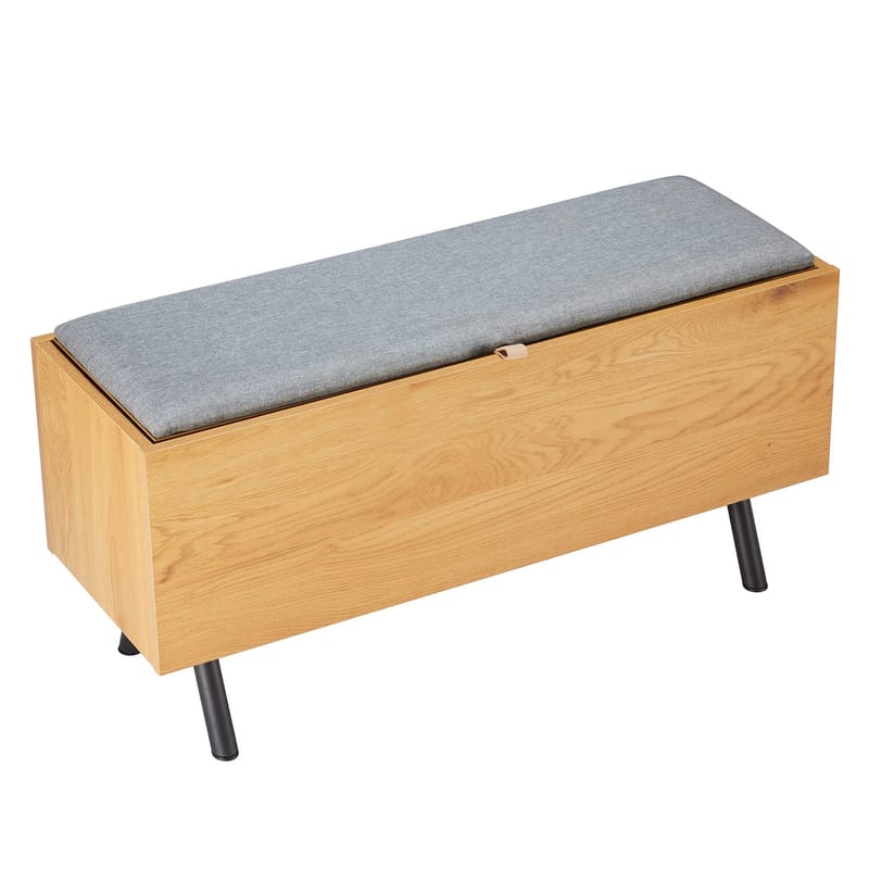 Entrebænk HOME4YOU Aalborg 90x32x46 cm eg - eg - Møbler - Stole & lænestole - Bænke - Entrébænk - Entrébænk med opbevaring