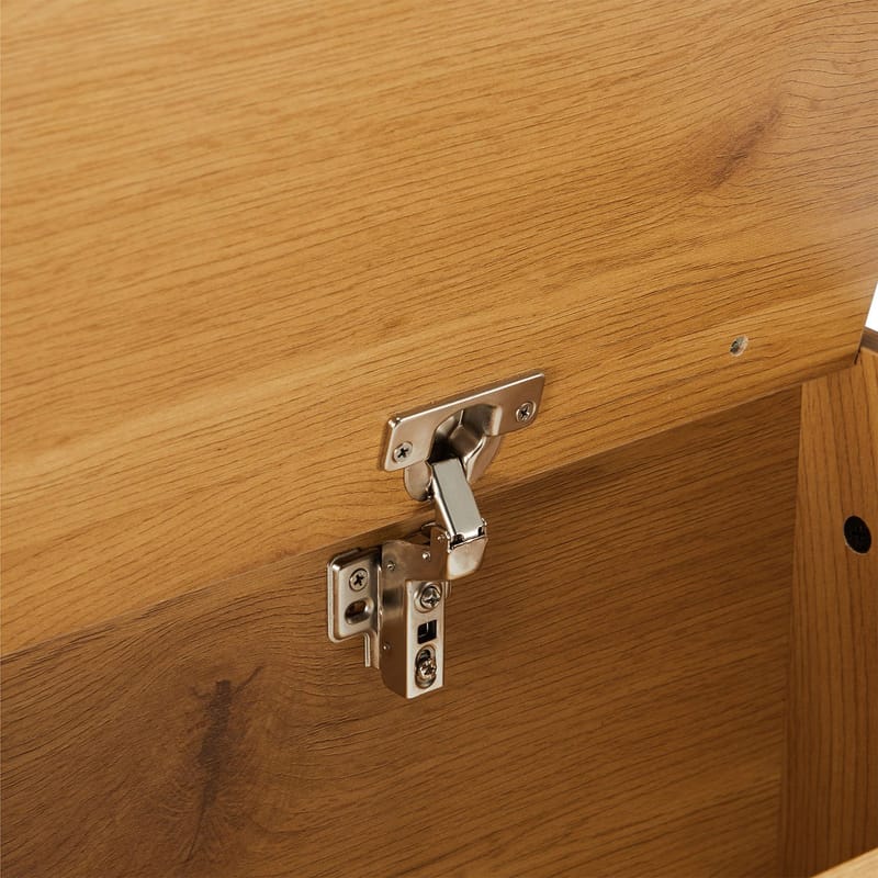 Entrebænk HOME4YOU Aalborg 90x32x46 cm eg - eg - Møbler - Stole & lænestole - Bænke - Entrébænk - Entrébænk med opbevaring