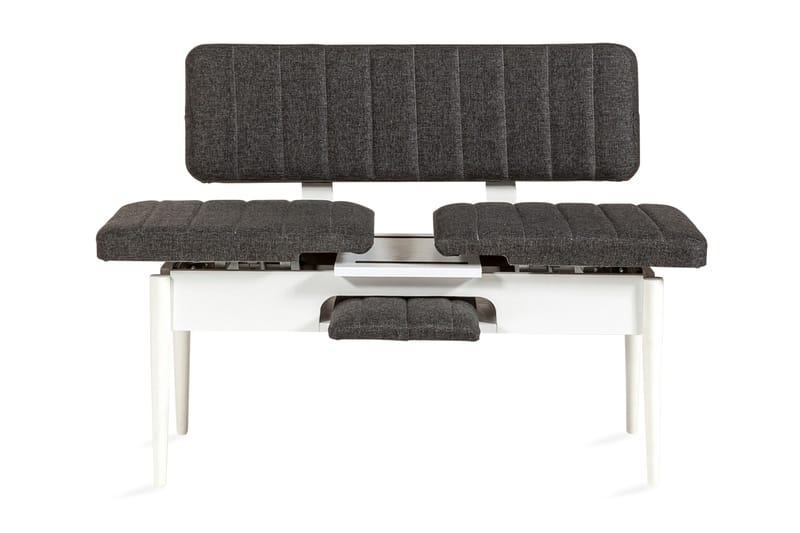 Idehult Bænk 85 cm - Hvid/Antracit - Møbler - Stole & lænestole - Bænke