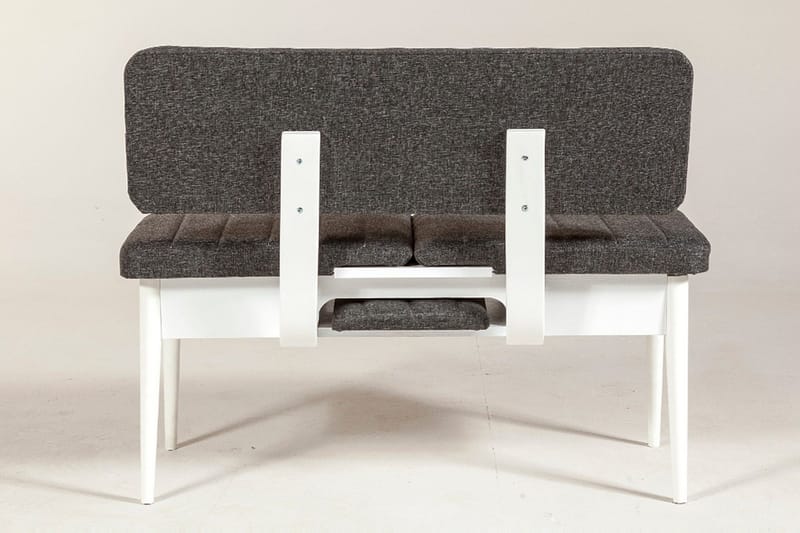 Idehult Bænk 85 cm - Hvid/Antracit - Møbler - Stole & lænestole - Bænke - Bænk med ryglæn