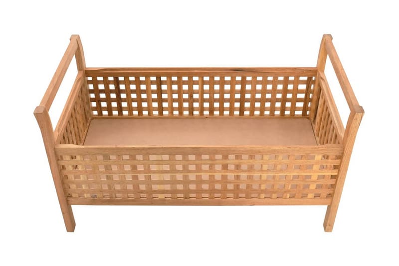 Opbevaringsbænk 93 X 49 X 49 Cm Massivt Valnøddetræ - Brun - Møbler - Stole & lænestole - Bænke - Entrébænk - Entrébænk med opbevaring