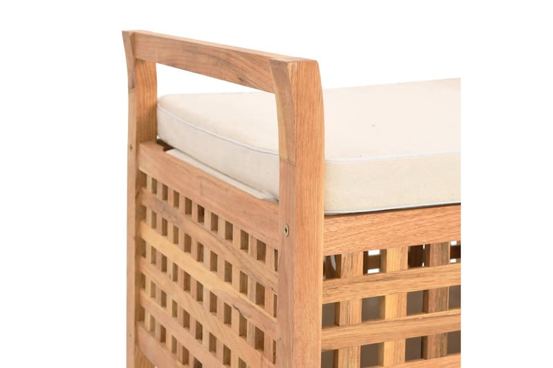 Opbevaringsbænk 93 X 49 X 49 Cm Massivt Valnøddetræ - Brun - Møbler - Stole & lænestole - Bænke - Entrébænk - Entrébænk med opbevaring