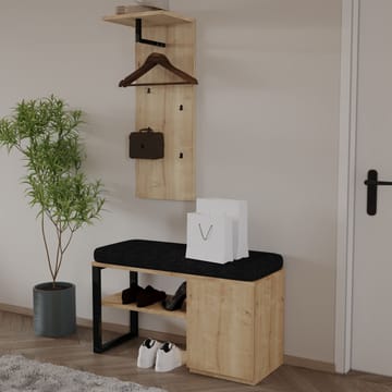 Uniqo Hallstativsæt 35x90x35 cm - Sapphire Oak - Møbler - Stole & lænestole - Bænke - Entrébænk - Entrébænk med opbevaring