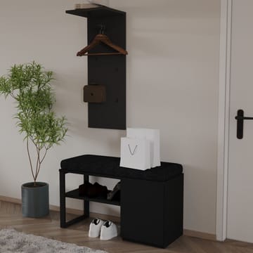 Uniqo Hallstativsæt 35x90x35 cm - Sort - Møbler - Stole & lænestole - Bænke - Entrébænk - Entrébænk med opbevaring
