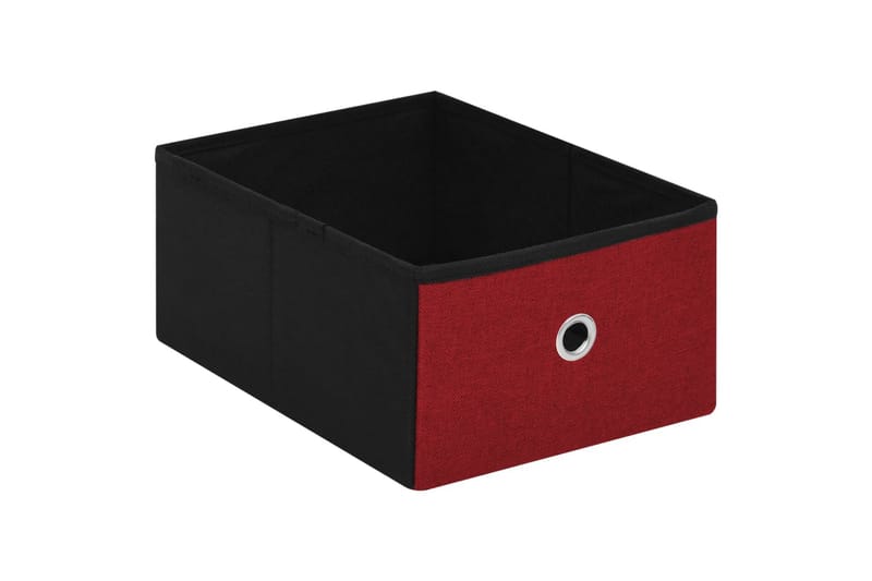 foldbar opbevaringsbænk 76x38x38 cm kunstlærred vinrød - Rød - Entréopbevaring - Skohylde med bænk
