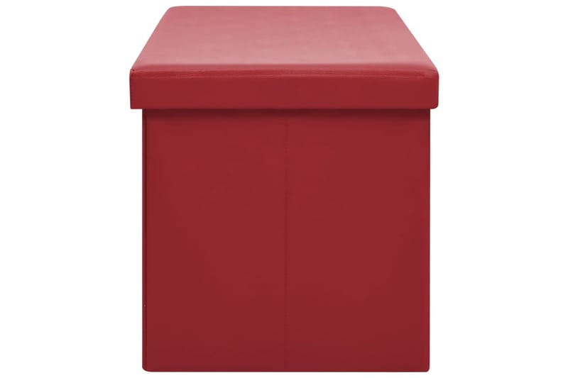 foldbar opbevaringsbænk PVC vinrød - Rød - Entréopbevaring - Skohylde med bænk