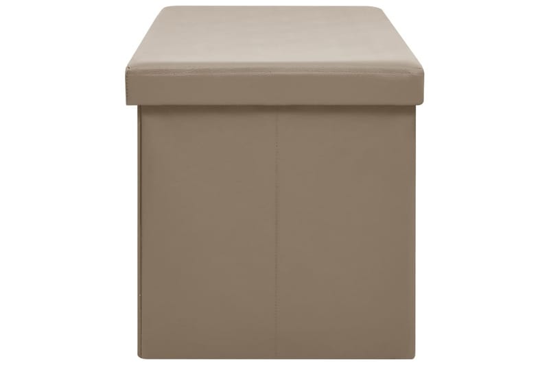 foldbar opbevaringsbænk PVC cappuccinofarvet - Brun - Entréopbevaring - Skohylde med bænk