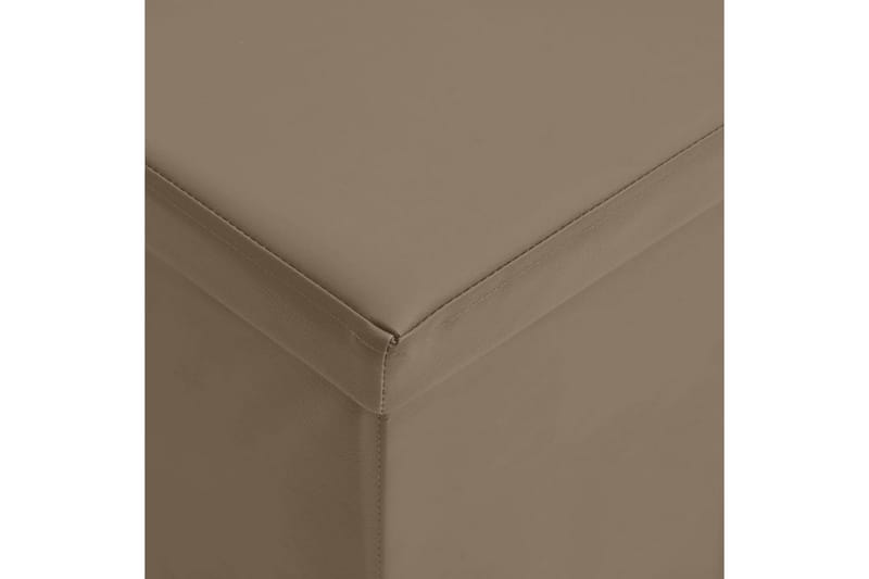 foldbar opbevaringsbænk PVC cappuccinofarvet - Brun - Entréopbevaring - Skohylde med bænk