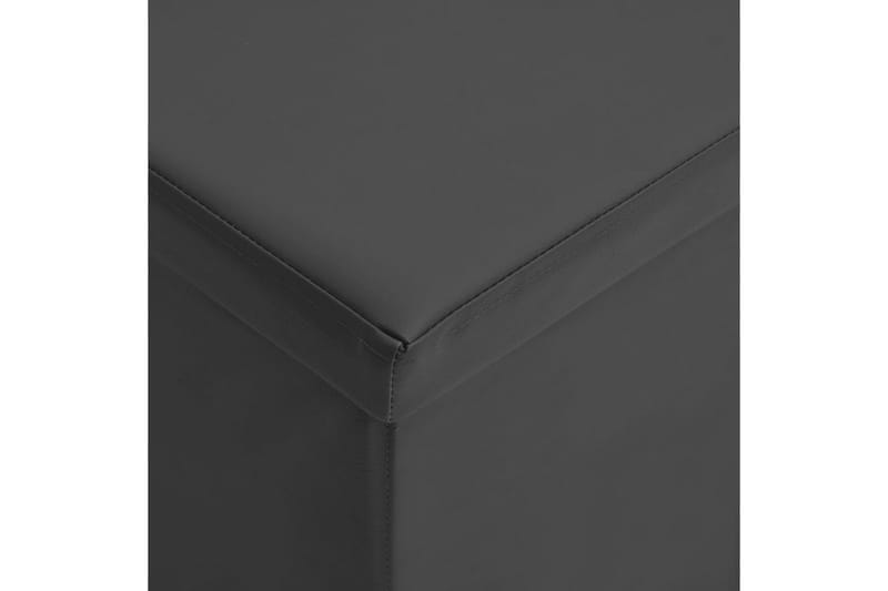 foldbar opbevaringsbænk PVC grå - Grå - Entréopbevaring - Skohylde med bænk
