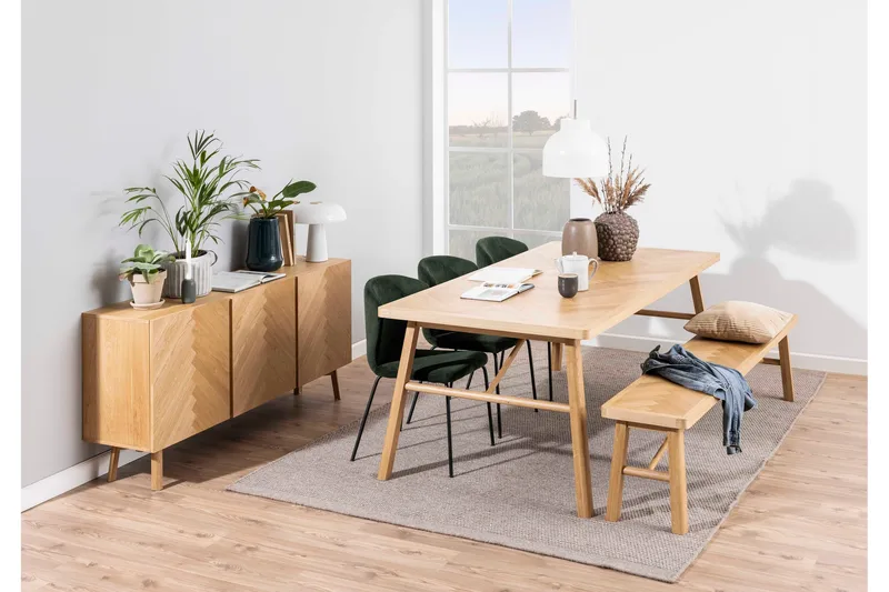 Galwa Bænk - Sort/Mat Eg - Møbler - Stole & lænestole - Bænke - Entrébænk