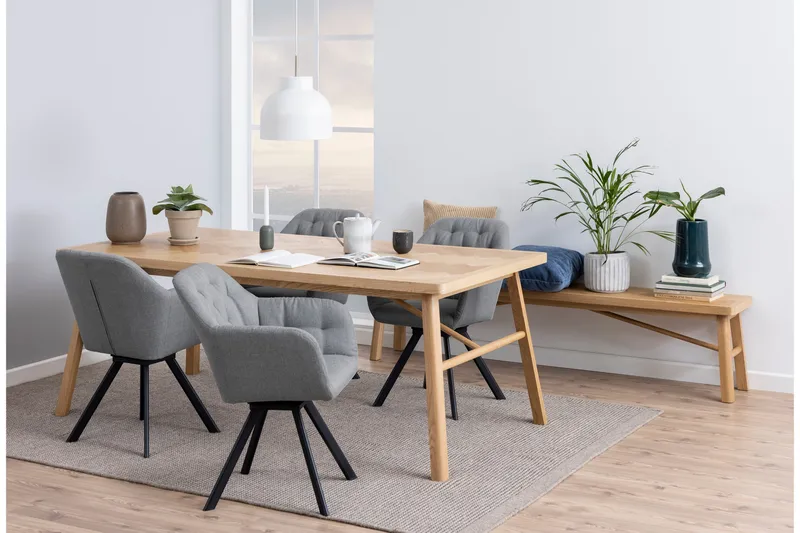 Galwa Bænk - Sort/Mat Eg - Møbler - Stole & lænestole - Bænke - Entrébænk