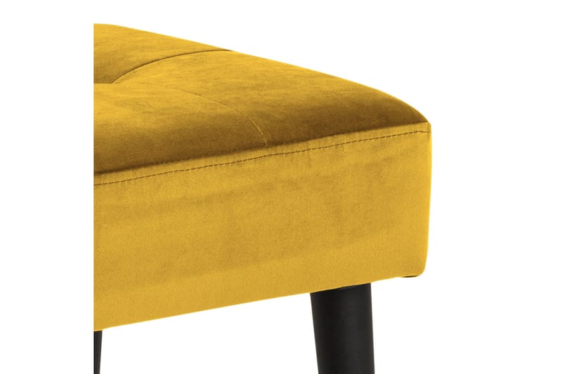 Goldbro sofa VIC-stof - Gul/Mat Sort - Entrébænk - Bænke