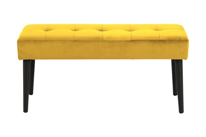Goldbro sofa VIC-stof - Gul/Mat Sort - Entrébænk - Bænke