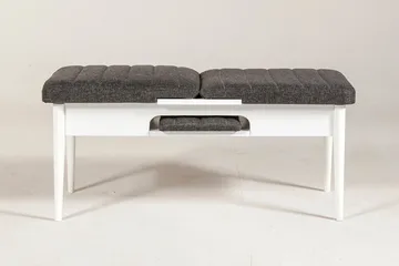 Idehult Bænk 51 cm - Hvid/Antracit - Møbler - Stole & lænestole - Bænke - Entrébænk