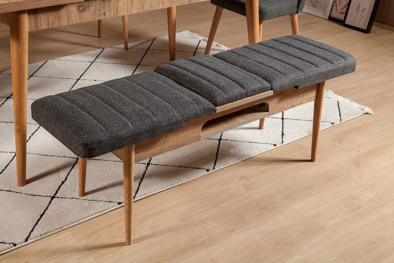 Idehult Bænk 51 cm - Træ/natur/Antracit - Møbler - Stole & lænestole - Bænke
