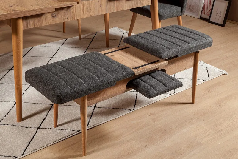 Idehult Bænk 51 cm - Træ/natur/Antracit - Møbler - Stole & lænestole - Bænke - Entrébænk