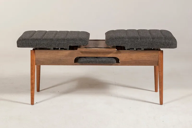 Idehult Bænk 51 cm - Valnød/Antracit - Møbler - Stole & lænestole - Bænke