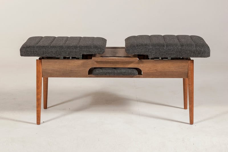 Idehult Bænk 51 cm - Valnød/Antracit - Møbler - Stole & lænestole - Bænke