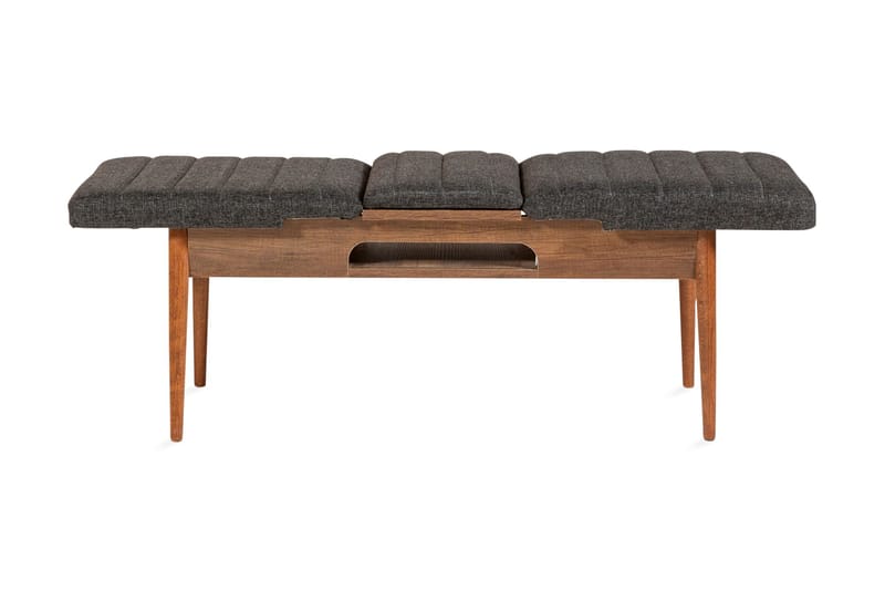 Idehult Bænk 51 cm, Valnød/Antracit