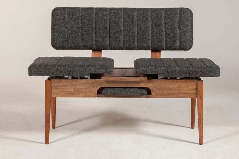 Idehult Bænk 85 cm - Valnød/Antracit - Møbler - Stole & lænestole - Bænke
