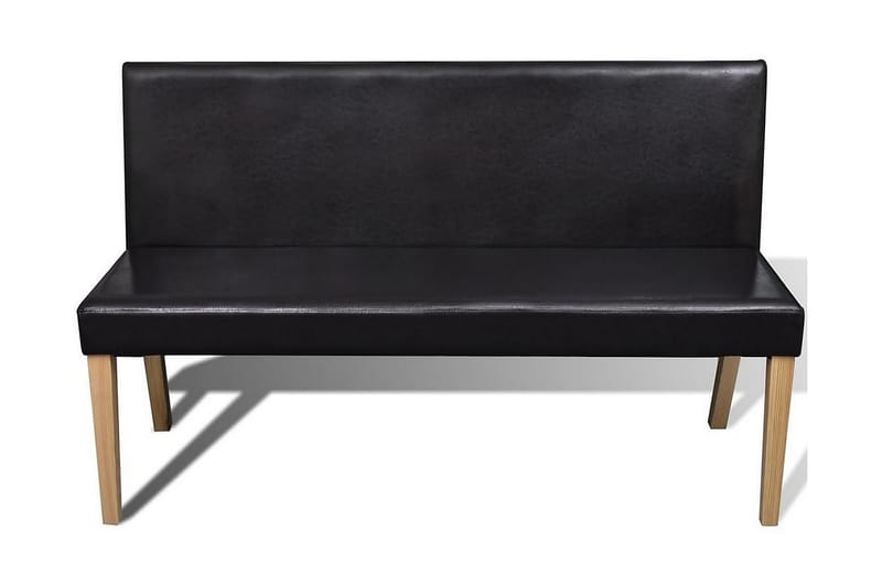 Mørkebrun Sofa Stol I Kunstlæder, Bænk - Brun - Møbler - Stole & lænestole - Bænke