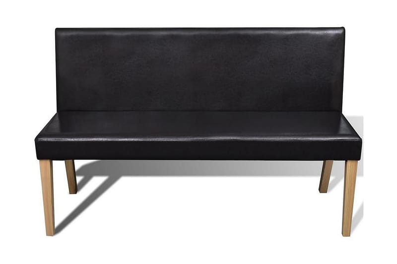 Mørkebrun Sofa Stol I Kunstlæder, Bænk - Brun - Bænke - Bænk med ryglæn