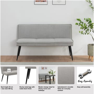 Matbänk Loft24 Antracit - Antracit - Møbler - Stole & lænestole - Bænke