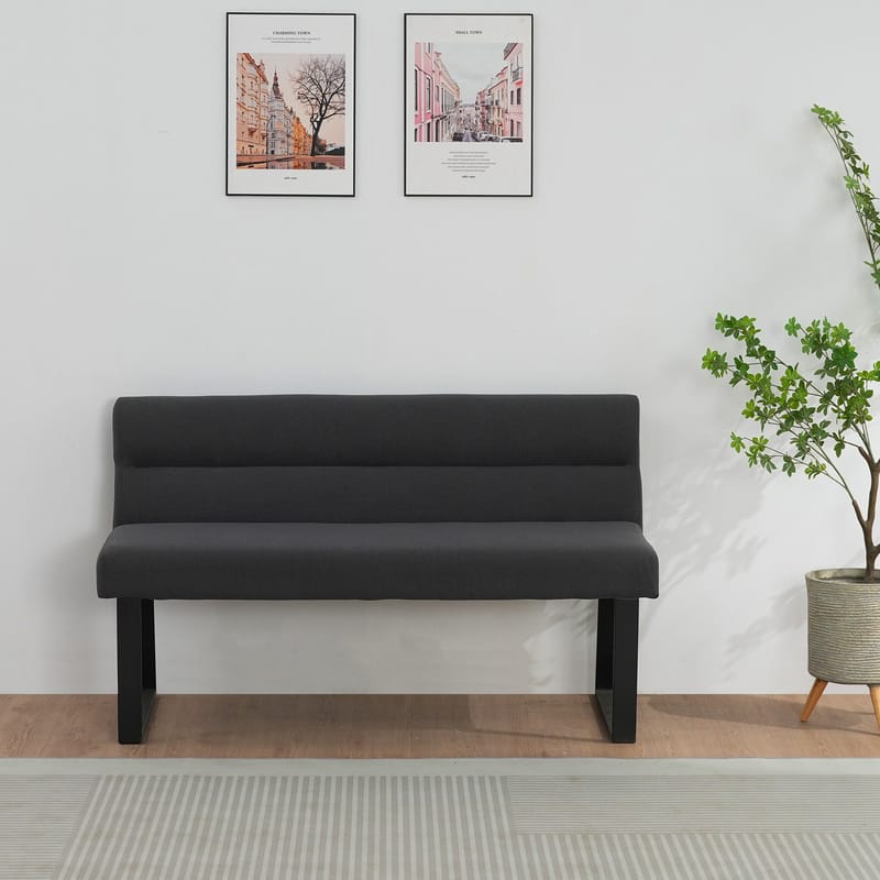 Matbänk Loft24 Antracit - Antracit - Møbler - Stole & lænestole - Bænke